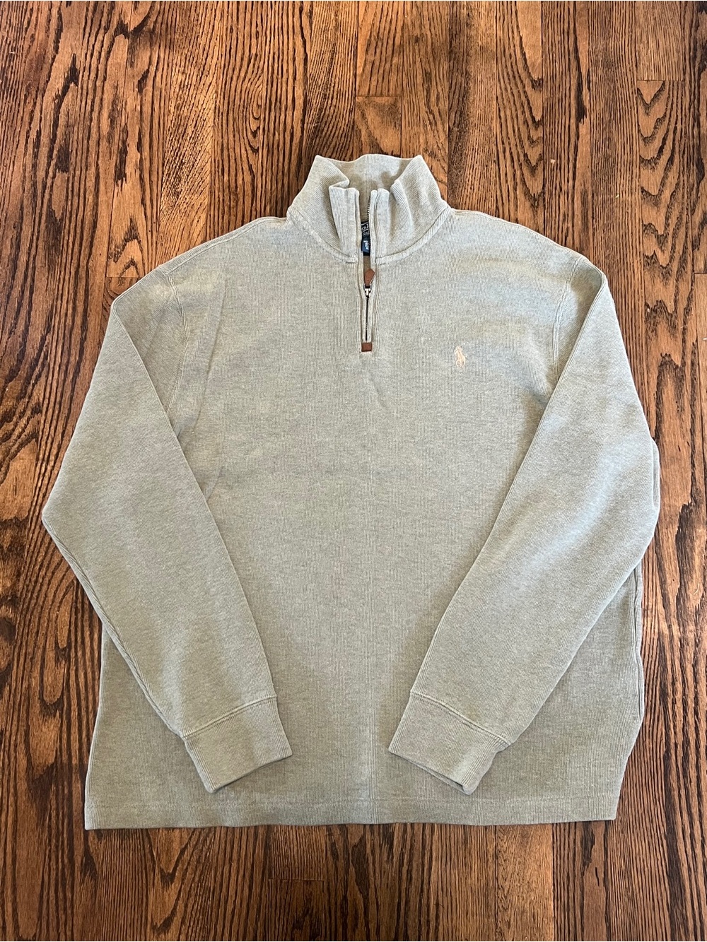 Ralph Lauren Men's Zip Pullover - Heather Light Olive